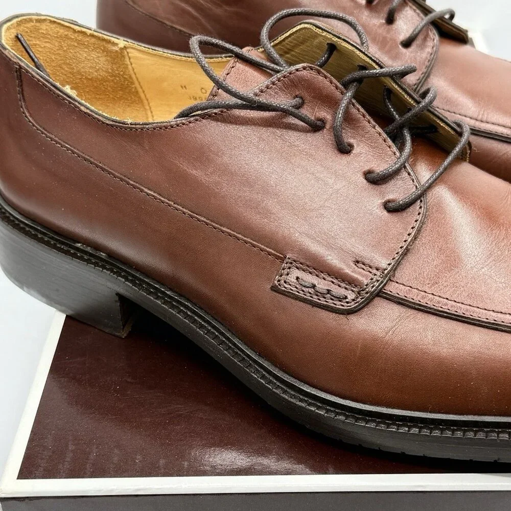 Coach Dress Shoes Mens 11 Brown Leather Made In Italy NEW In Box Malone Oxford